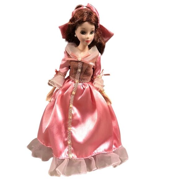 Disney Princess Belle Porcelain Doll Collectible Pink Gown - Picture 1 of 2